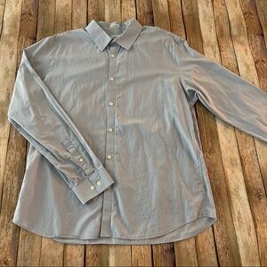 Calvin Klein mens long sleeve striped button down dress shirt | size Extra Large